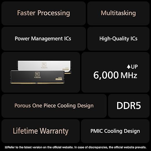 TeamGroup T-Create Expert 2x16GB 6000MHz White 32GB DDR5