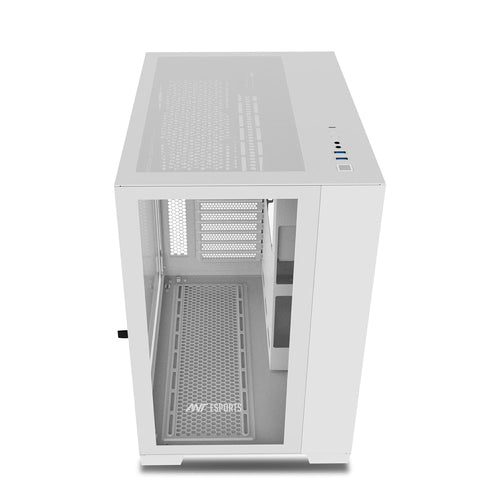 ANT ESPORTS CABINET WITH FANS WHITE - CRYSTAL XL