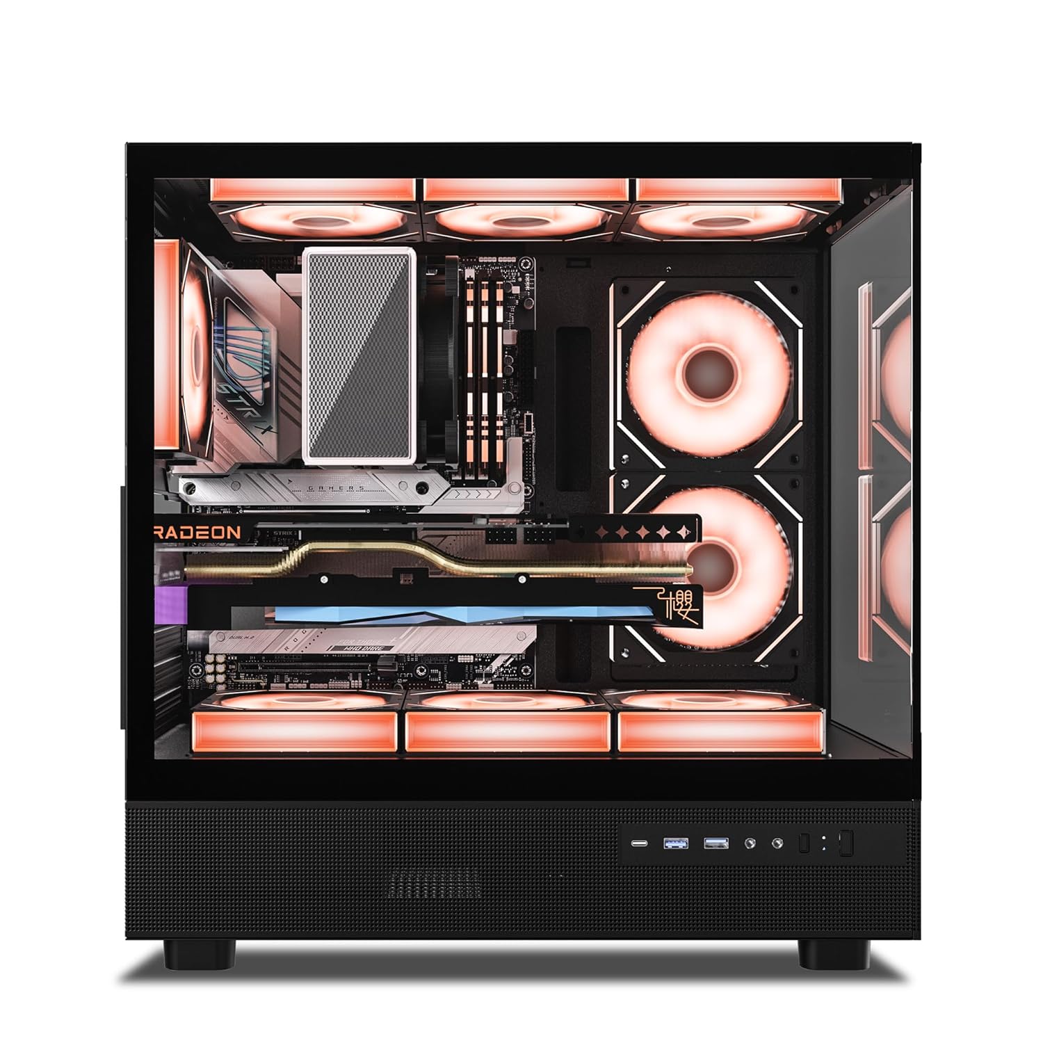 Ant Esports Chassis Crystal X6 -Black ( Chassis Without Power Supply )