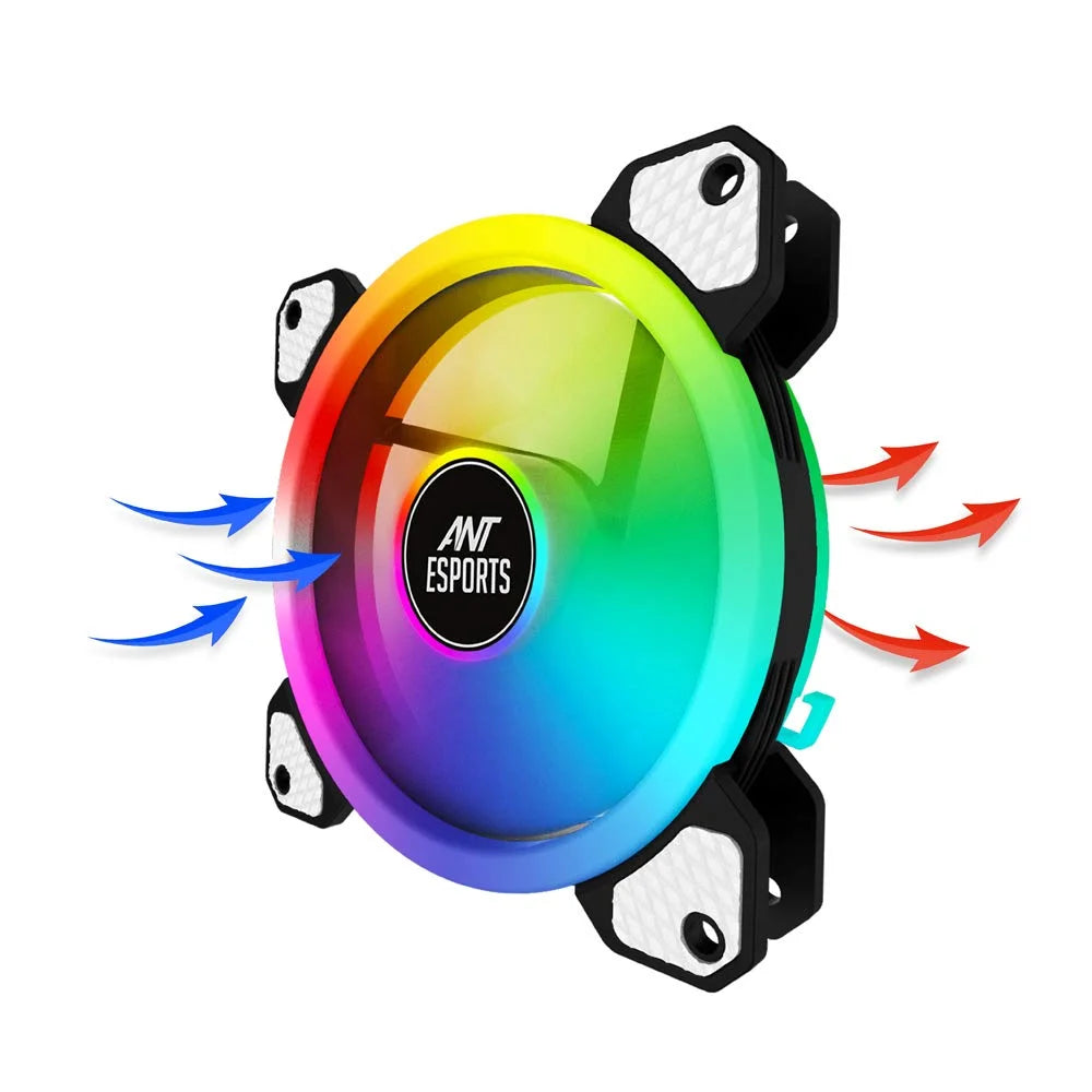 Ant Esports Superflow 120mm ARGB Black Case Fan Kit