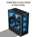 Ant Esports Chassis AQUA 360 4F - Black ( Chassis Without Power Supply )