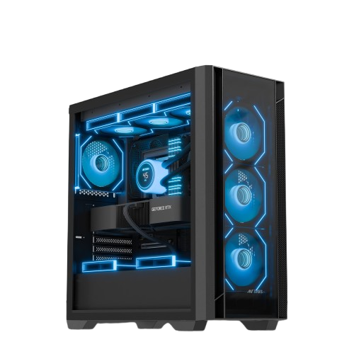 Ant Esports Chassis AQUA 360 4F - Black ( Chassis Without Power Supply )