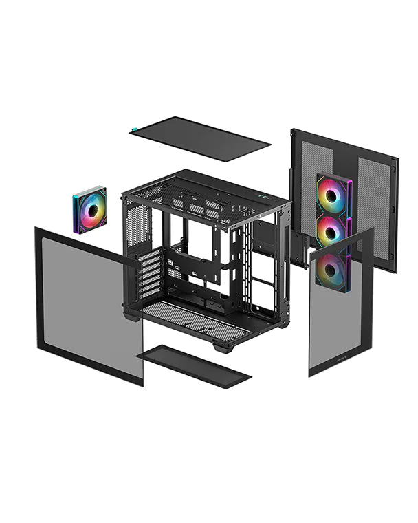 DeepCool CG530 4F WH Panoramic Tempered Glass Dual Chamber ATX Case