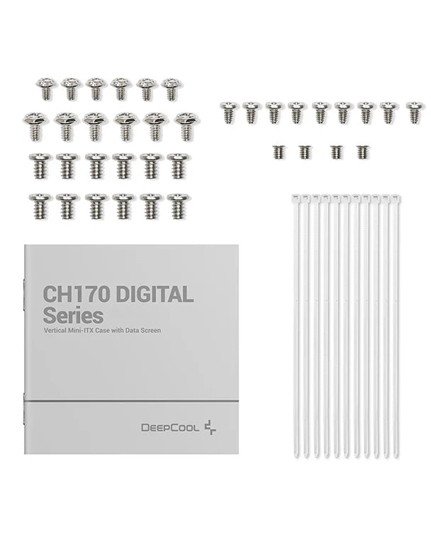 DeepCool CH170 DIGITAL WH M-ITX Case with Screen