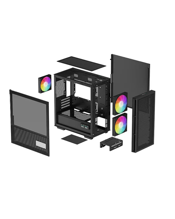 DeepCool CH360 DIGITAL M-ATX Airflow Case With Status Screen