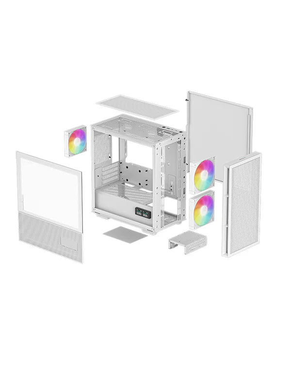 DeepCool CH360 DIGITAL WH M-ATX Airflow Case With Status Screen