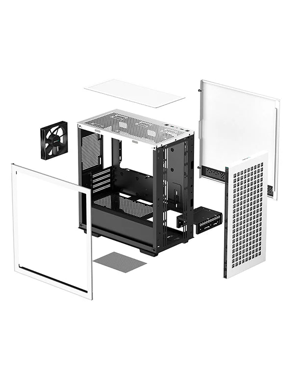 DeepCool CH370 WH Micro-ATX Case (White)