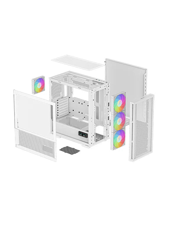 DeepCool CH560 DIGITAL WH Airflow Case With Status Screen