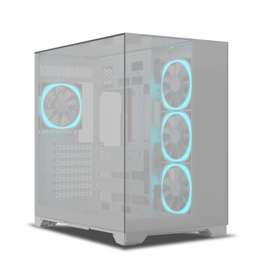 Ant Esports Chassis Crystal Mirror - White ( Chassis Without Power Supply )