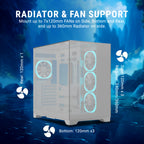 Ant Esports Chassis Crystal Mirror - White ( Chassis Without Power Supply )