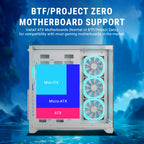 Ant Esports Chassis Crystal Mirror - White ( Chassis Without Power Supply )