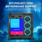 Ant Esports Chassis Crystal Mirror - Black ( Chassis Without Power Supply )