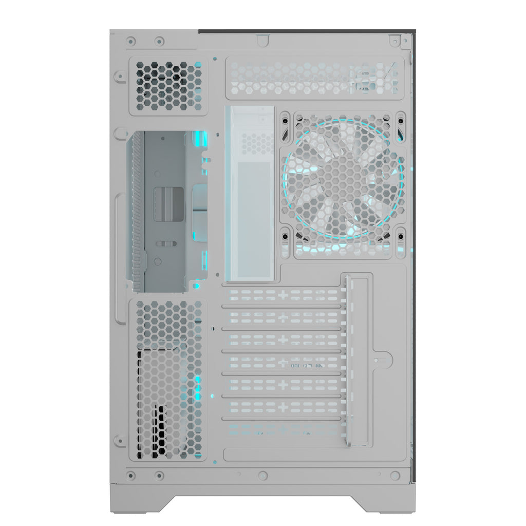 Ant Esports Chassis Crystal Mirror - White ( Chassis Without Power Supply )