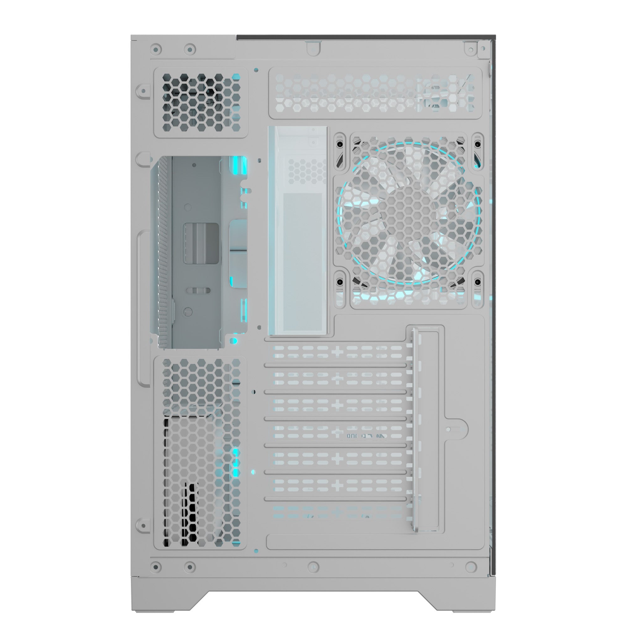 Ant Esports Chassis Crystal Mirror - White ( Chassis Without Power Supply )
