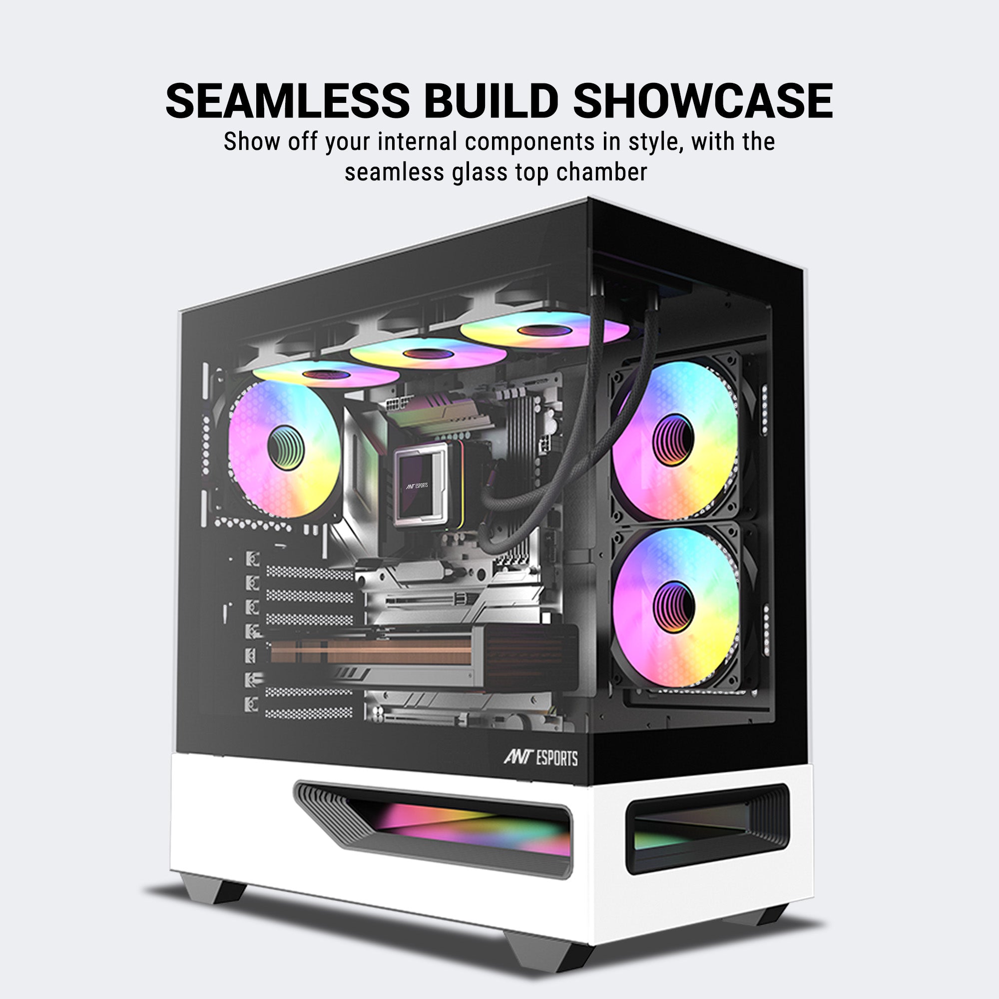 ANT ESPORTS CABINET BLACK & WHITE  - CRYSTAL SPECTRA