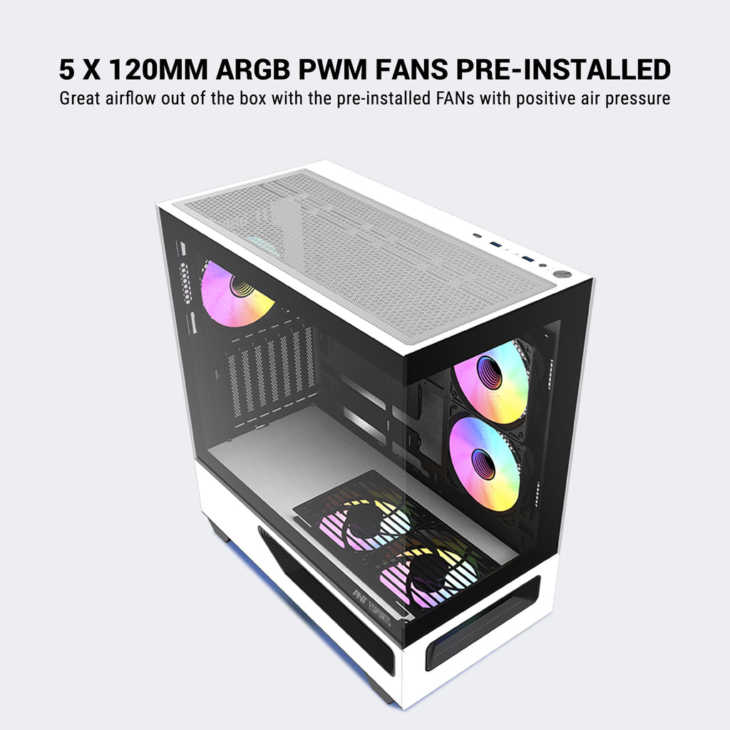 ANT ESPORTS CABINET BLACK & WHITE  - CRYSTAL SPECTRA