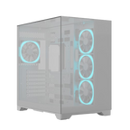 Ant Esports Chassis Crystal Mirror - White ( Chassis Without Power Supply )