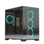 Ant Esports Chassis Crystal Mirror - Black ( Chassis Without Power Supply )