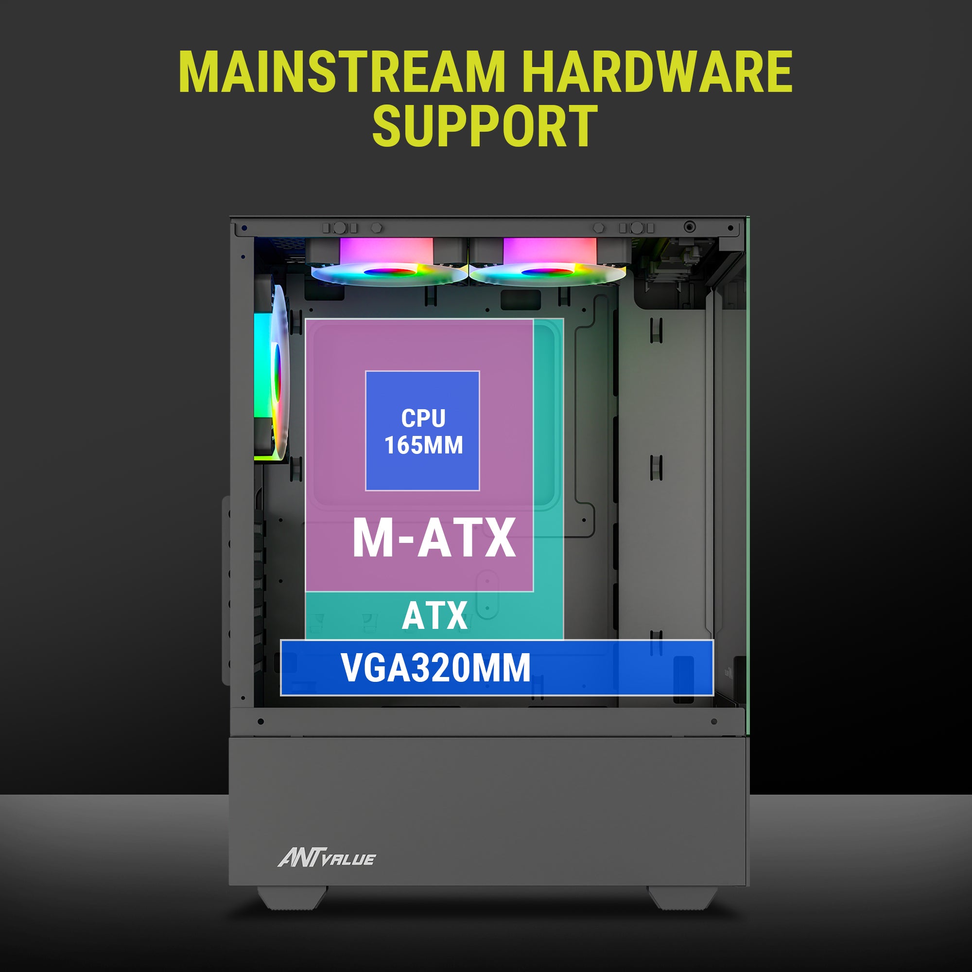 Ant Value Chassis CV100 Black ( Chassis Without Power Supply)