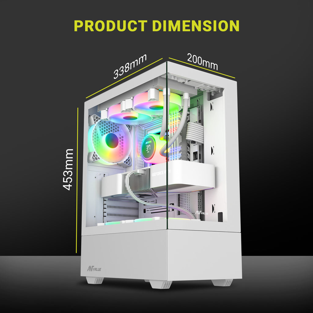 Ant Value Chassis CV100 White ( Chassis Without Power Supply)