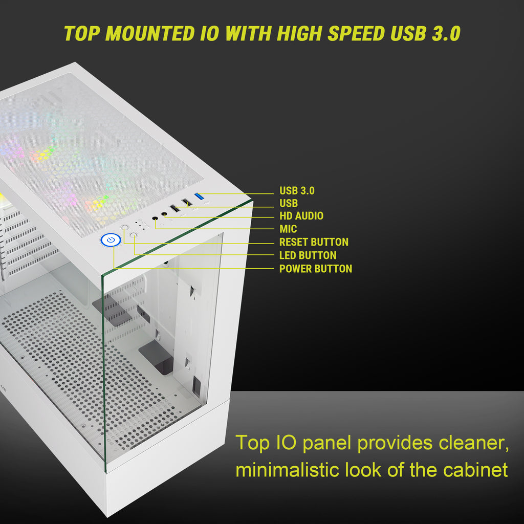 Ant Value Chassis CV100 White ( Chassis Without Power Supply)