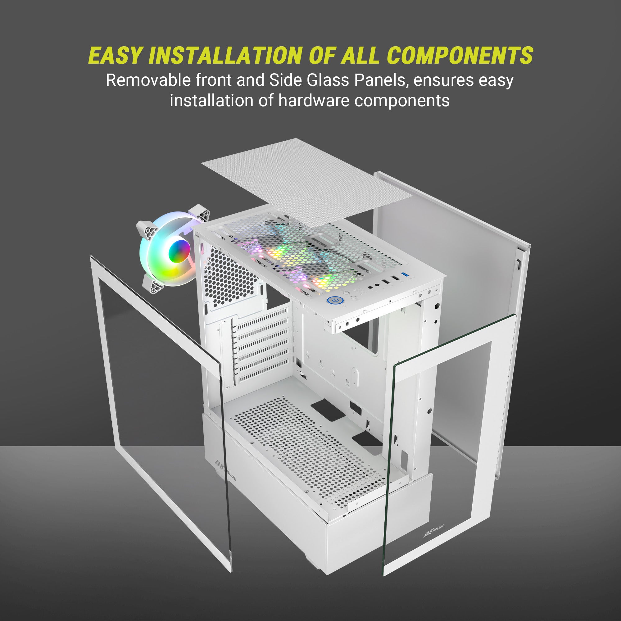 Ant Value Chassis CV100 White ( Chassis Without Power Supply)