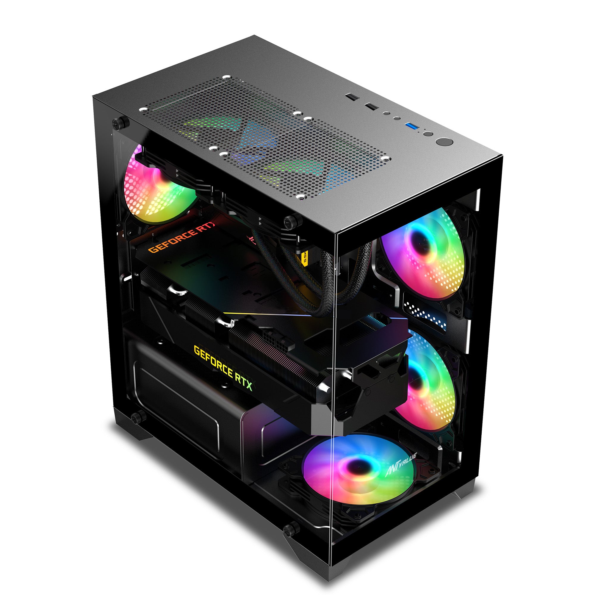 Ant Value Chassis CV200 Black ( Chassis Without Power Supply )