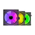 Ant Esports Crystaflow 3x120mm ARGB Black Case Fans Kit
