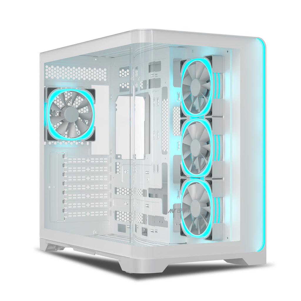 Ant Esports Chassis Crystal ARC - White ( Chassis Without Power Supply )