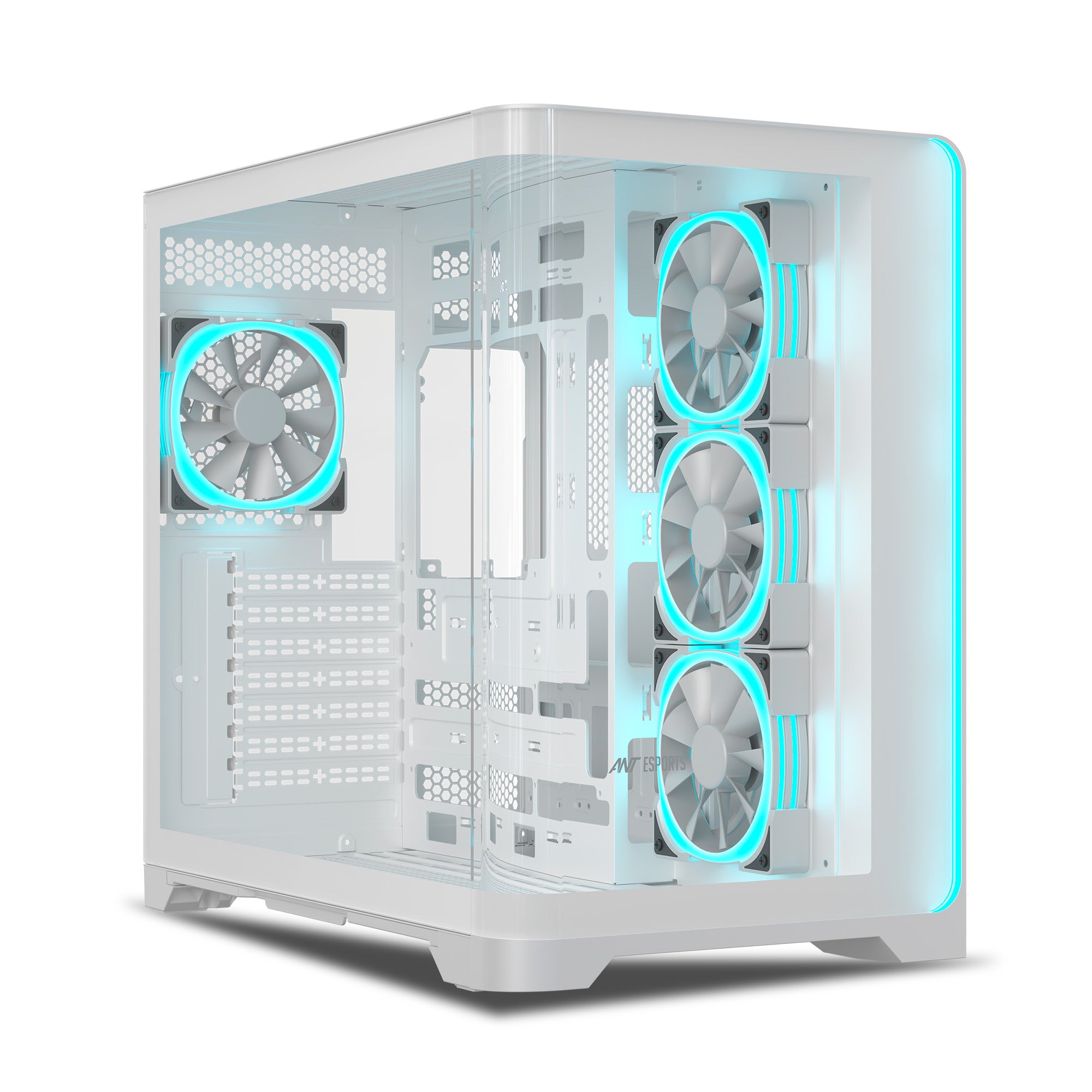Ant Esports Chassis Crystal ARC - White ( Chassis Without Power Supply )
