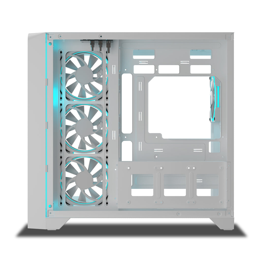 Ant Esports Chassis Crystal ARC - White ( Chassis Without Power Supply )