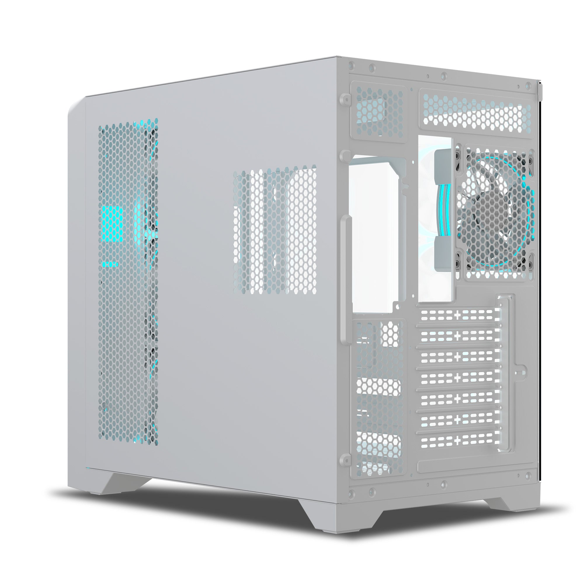 Ant Esports Chassis Crystal ARC - White ( Chassis Without Power Supply )