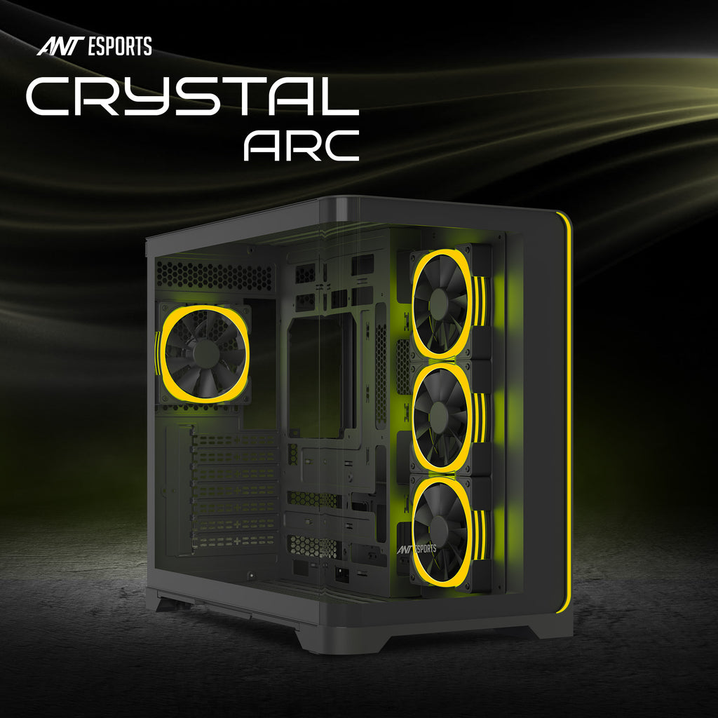 Ant Esports Chassis Crystal ARC - Black ( Chassis Without Power Supply )