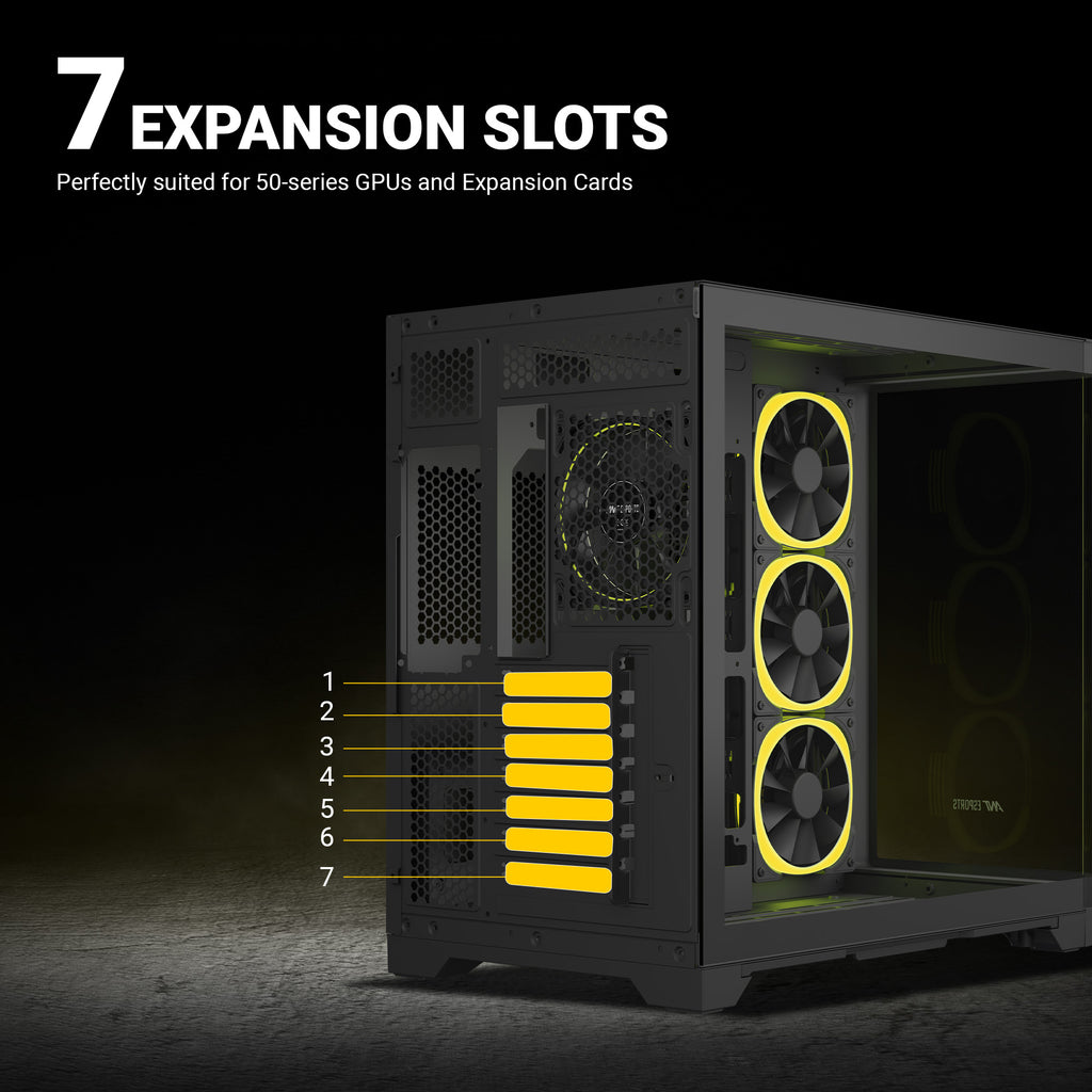 Ant Esports Chassis Crystal ARC - Black ( Chassis Without Power Supply )