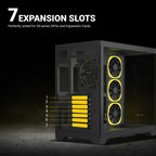 Ant Esports Chassis Crystal ARC - Black ( Chassis Without Power Supply )
