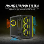 Ant Esports Chassis Crystal ARC - Black ( Chassis Without Power Supply )