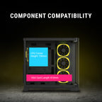Ant Esports Chassis Crystal ARC - Black ( Chassis Without Power Supply )