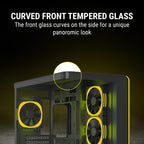 Ant Esports Chassis Crystal ARC - Black ( Chassis Without Power Supply )