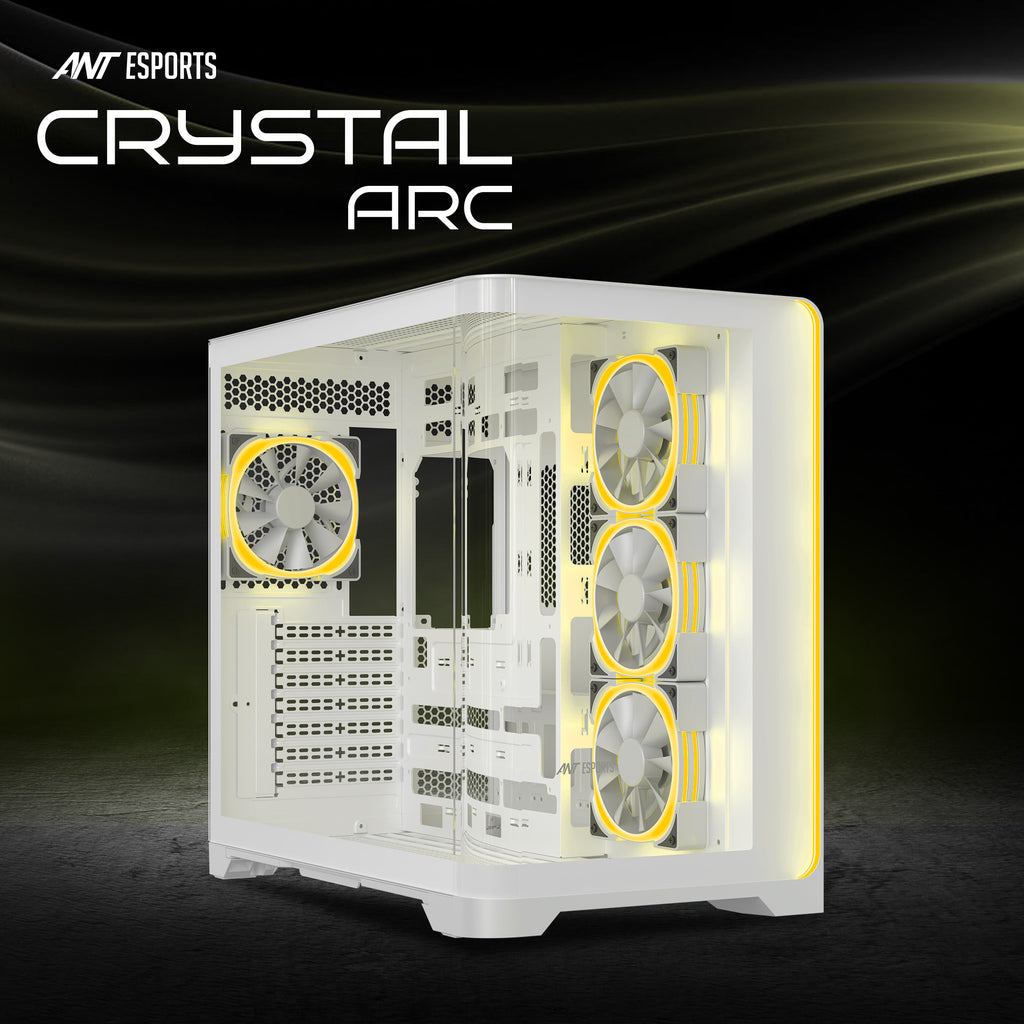Ant Esports Chassis Crystal ARC - White ( Chassis Without Power Supply )