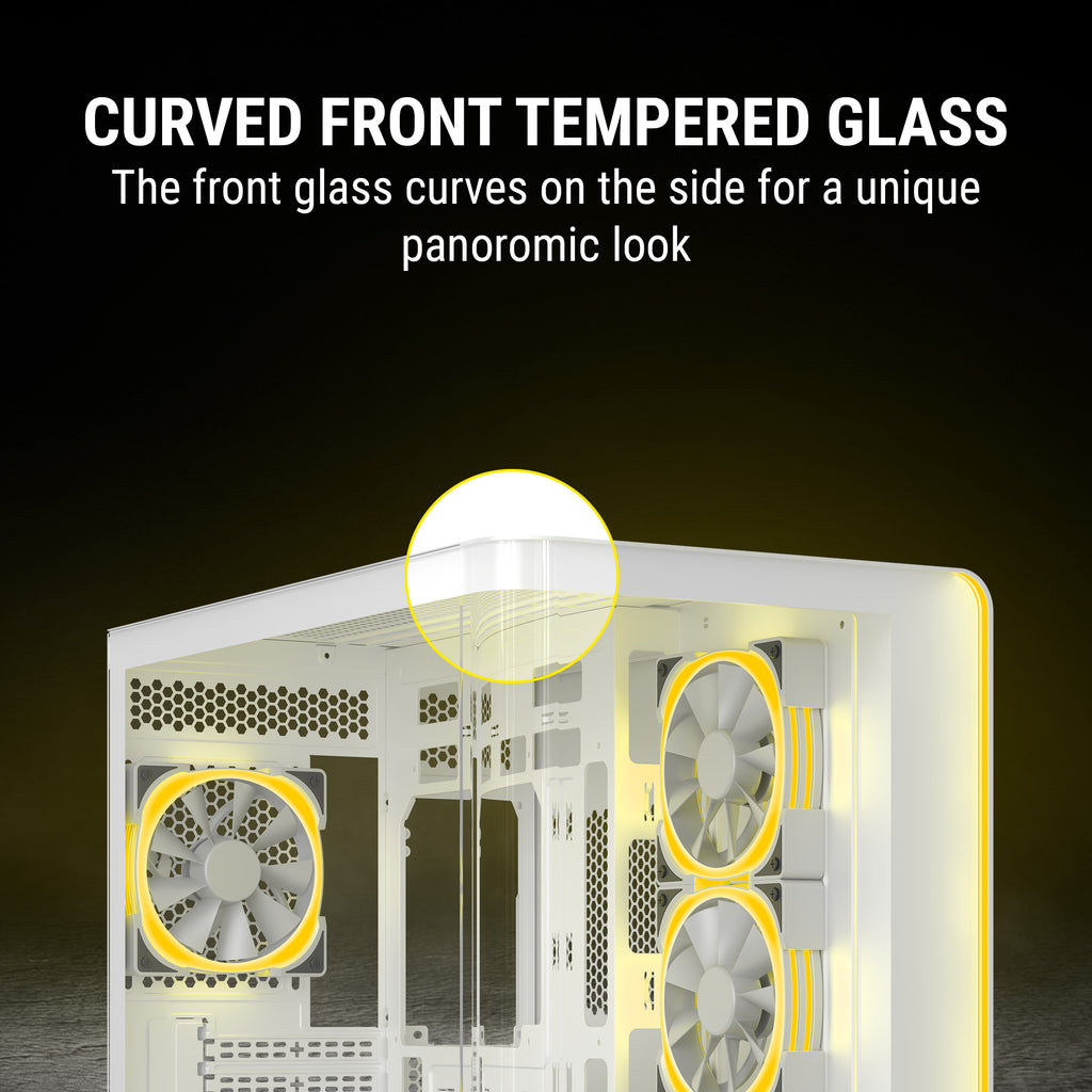 Ant Esports Chassis Crystal ARC - White ( Chassis Without Power Supply )