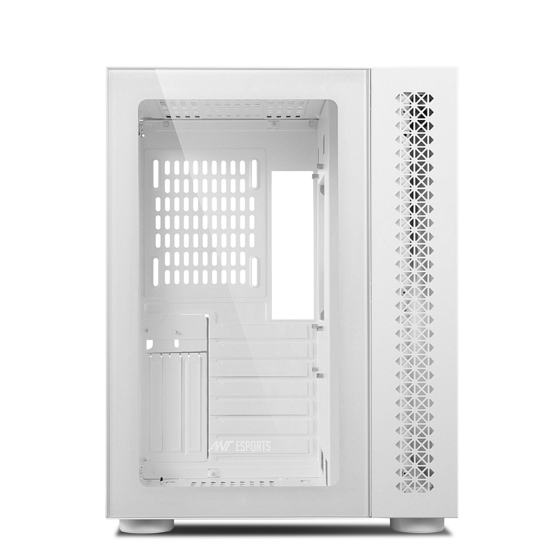 Ant Esports Chassis Crystal  -White ( Chassis Without PSU )