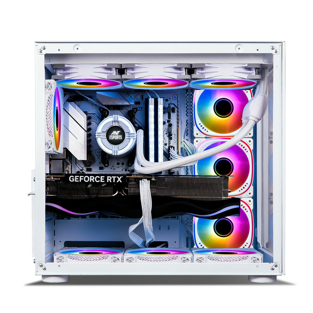 Ant Esports Chassis Crystal  -White ( Chassis Without PSU )