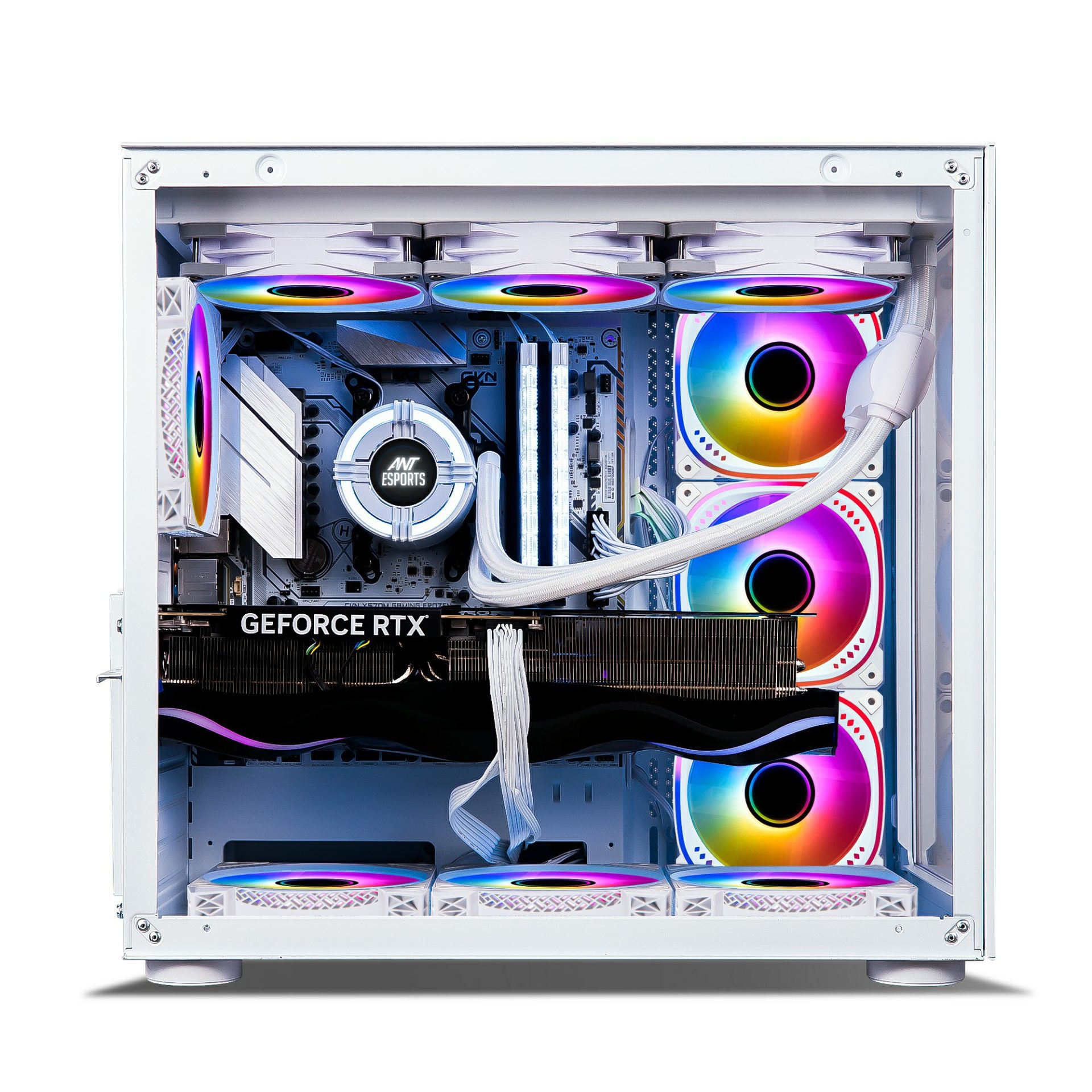 Ant Esports Chassis Crystal  -White ( Chassis Without PSU )