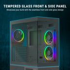 Ant Esports Chassis Crystal X3 LCD - Black ( Chassis Without Power Supply )