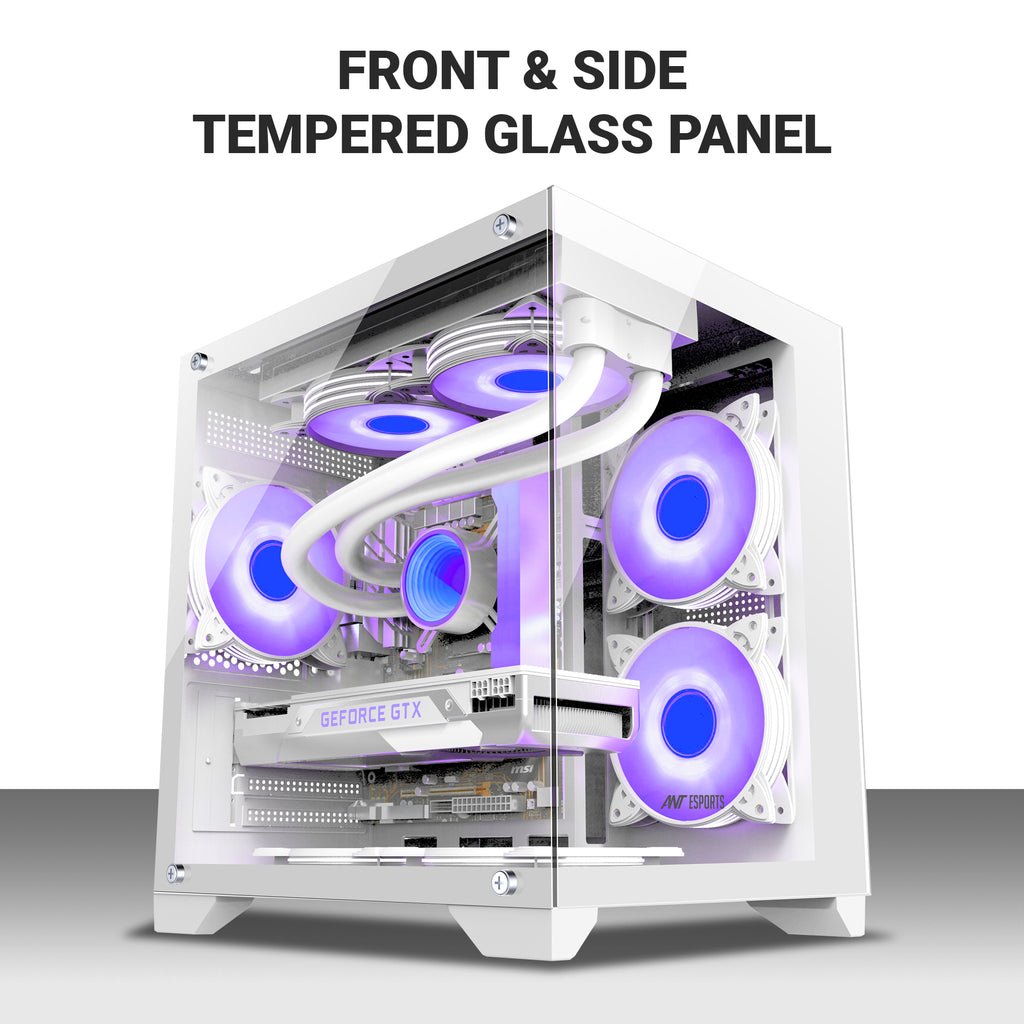 Ant Esports Chassis CRYSTAL Z2 White ( Chassis Without Power Supply )