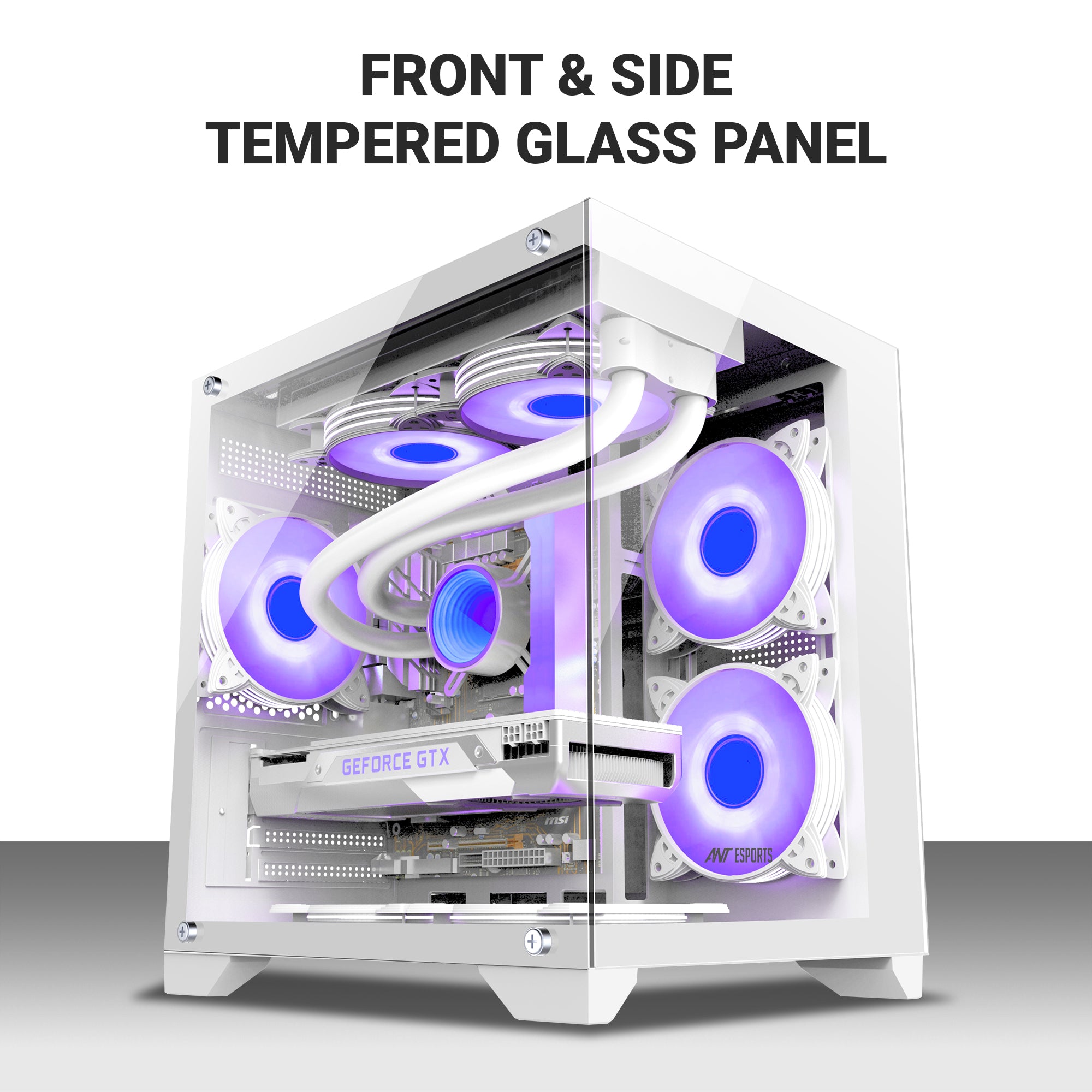 Ant Esports Chassis CRYSTAL Z2 White ( Chassis Without Power Supply )
