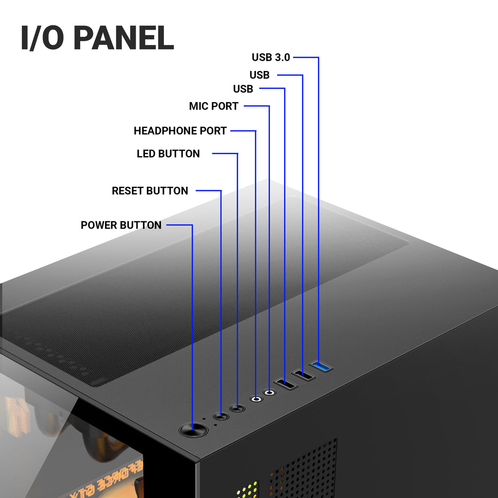 Ant Esports Chassis CRYSTAL Z2 Black ( Chassis Without Power Supply )