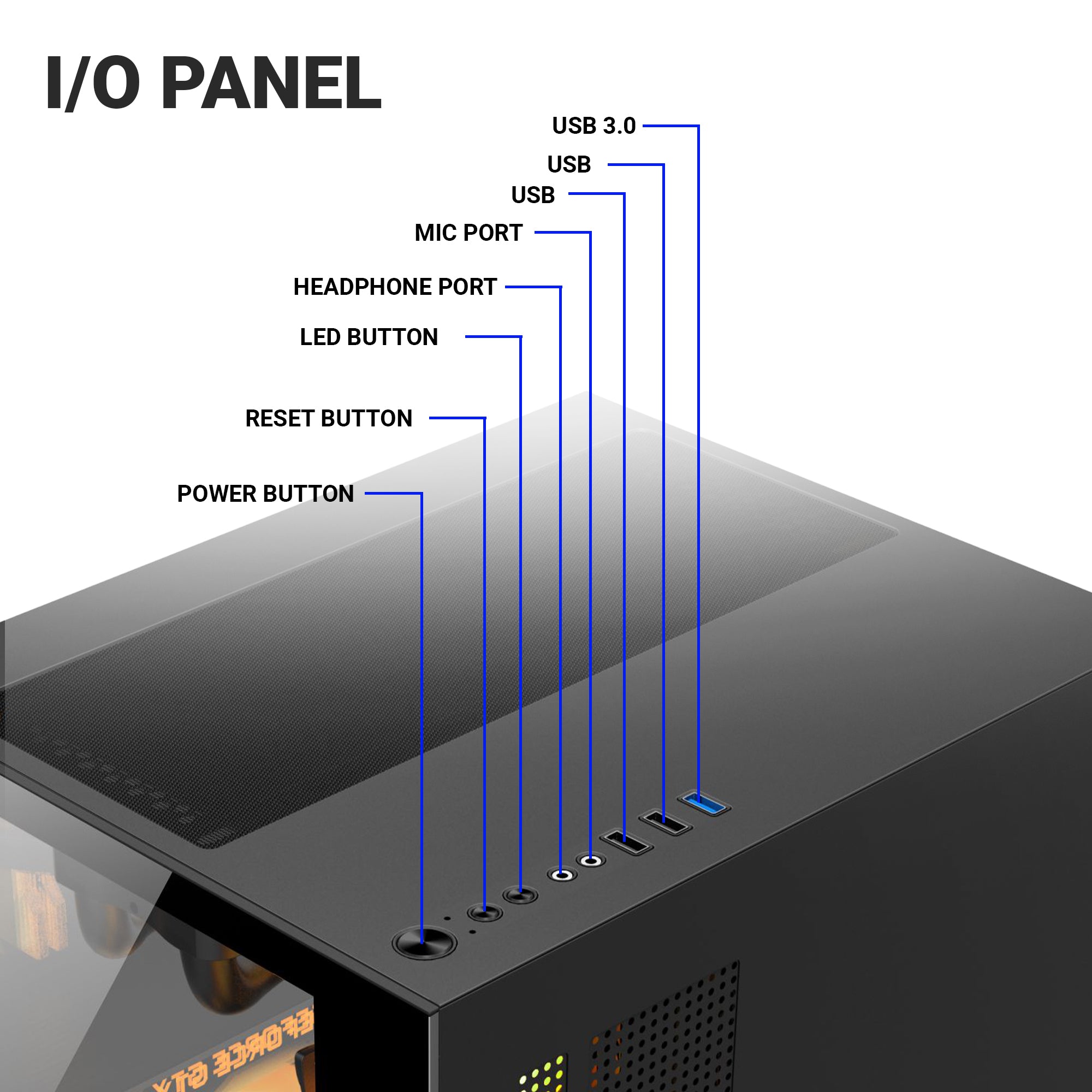 Ant Esports Chassis CRYSTAL Z2 Black ( Chassis Without Power Supply )