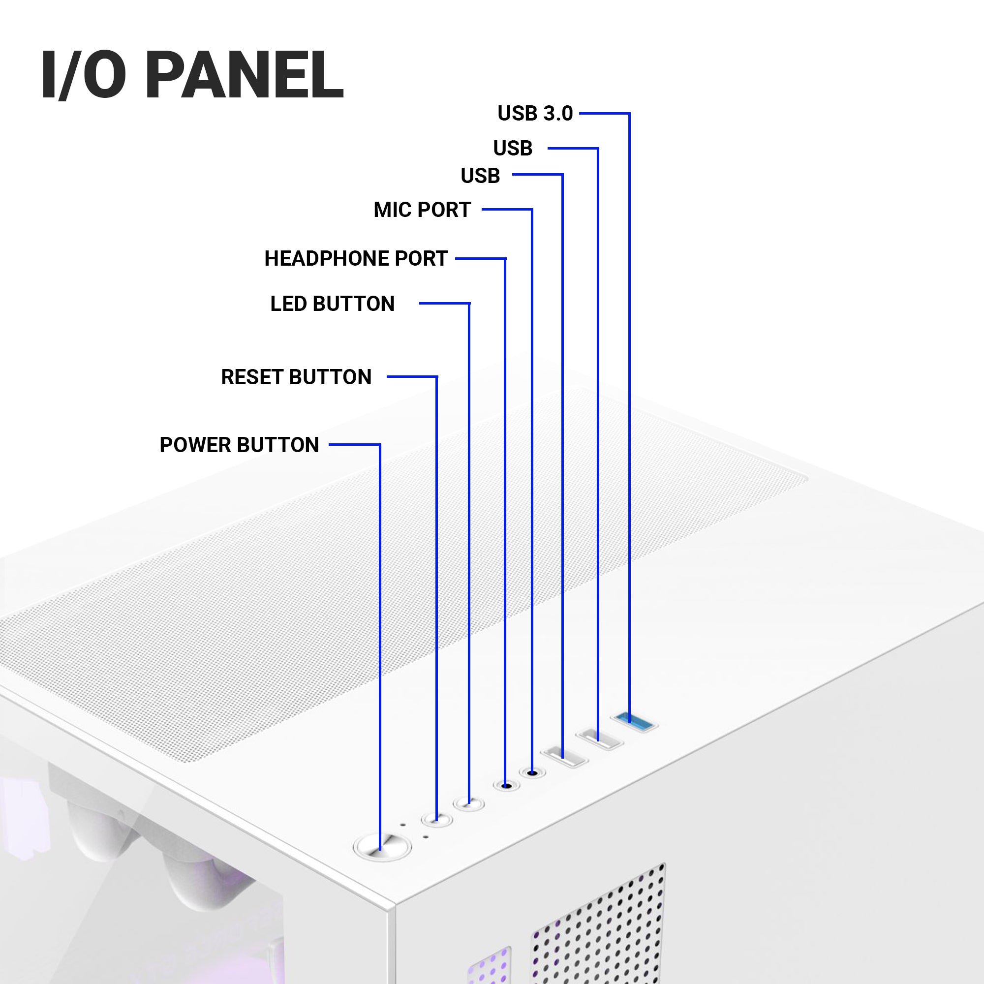Ant Esports Chassis CRYSTAL Z2 White ( Chassis Without Power Supply )
