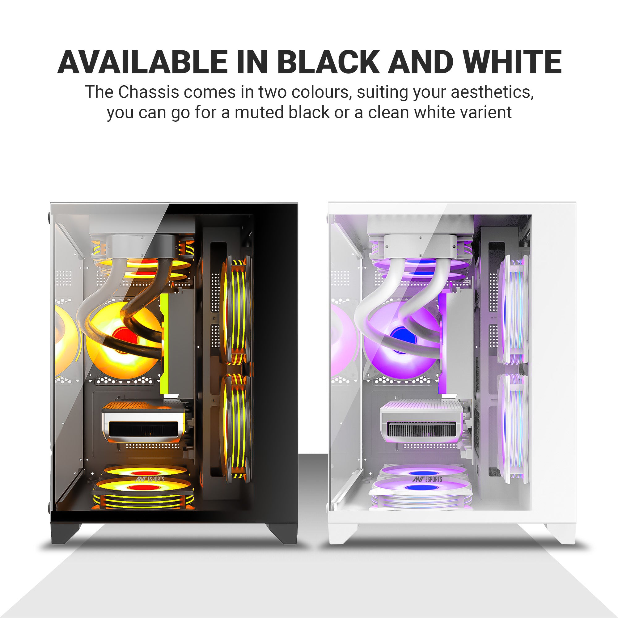 Ant Esports Chassis CRYSTAL Z2 White ( Chassis Without Power Supply )